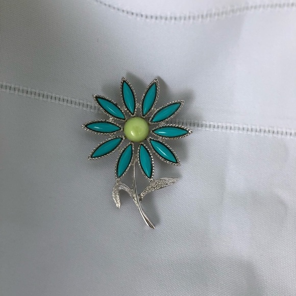 Vtg Sarah Coventry Daisy Time Flower Brooch - Picture 2 of 8